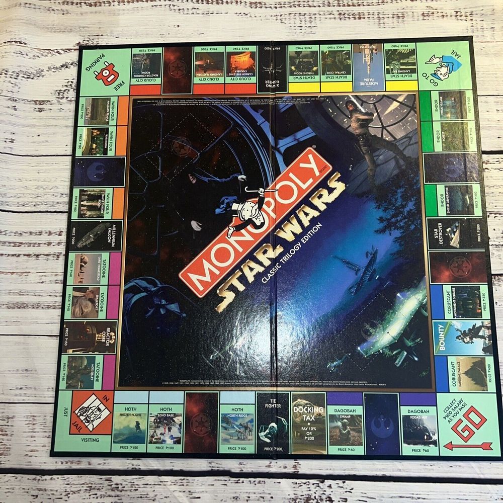 MONOPOLY STAR WARS‎ CLASSIC TRILOGY EDITION - 1997- 100% COMPLETE - GOOD COND - Picture 3 of 12